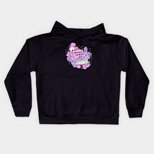 Pink Halloween Spell Book Kids Hoodie